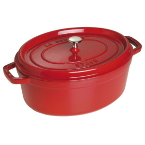 Staub Garnek żeliwny owalny 5.5 ltr, czerwony