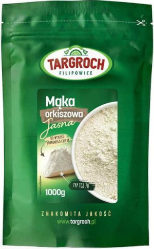Mąka orkiszowa biała jasna 1000g Targroch