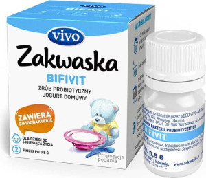 Jogurt domowy BIFIVIT żywe kultury bakterii probiotyk opakowanie 2 x 0,5g Z