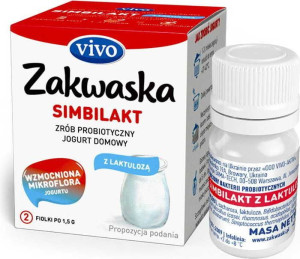 Jogurt domowy SIMBILAKT Z LAKTULOZĄ żywe kultury bakterii probiotyk opakowa