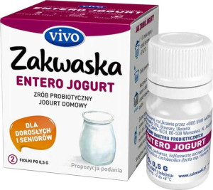 Jogurt domowy ENTERO żywe kultury bakterii probiotyk opakowanie 2 x 0,5g ZA