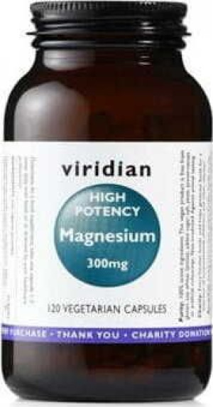 Magnez łatwo przyswajalny High potency magnesium 300mg 120 kapsułek Viridia