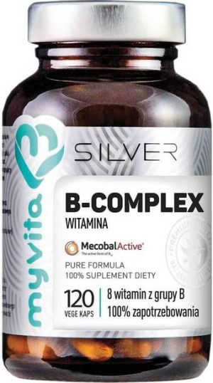 B-complex 8 witamin z grupy B 120 kapsułek MyVita Silver Pure