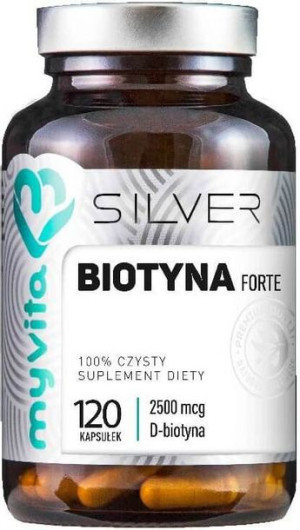Biotyna Forte 2500mcg 120 kapsułek MyVita Silver Pure