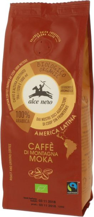 Kawa Mielona Arabica 100% Moka Fair Trade Bio 250 G - Alce Nero