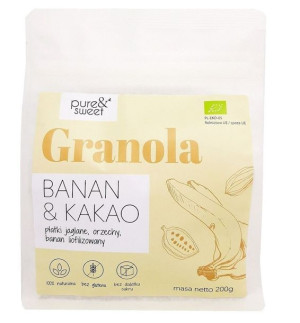 Granola Banan&kakao Bezglutenowa Bio 200 G - Pure&sweet