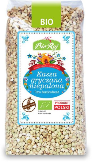 Kasza Gryczana Niepalona Bezglutenowa Bio 500 G - Bio Raj