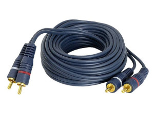 Kabel 2xrca Wtyki Pozłacane 5m