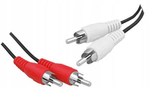 Kabel 2x Wtyk - 2x Gniazdo Rca, 3m.