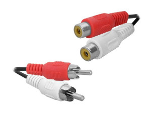 Kabel 2 X Wtyk Rca - 2 Gniazda Rca, 1.5m.
