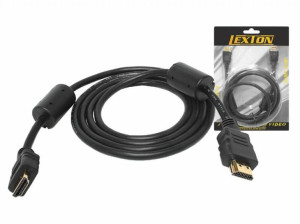Kabel Hdmi-hdmi, Złoty 19 Pin + Filtr 1.5m. Cu Hq