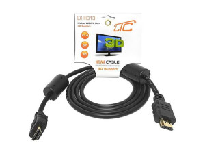 Kabel Hdmi-hdmi Złoty 19pin + Filtr, 5m Cu Hq