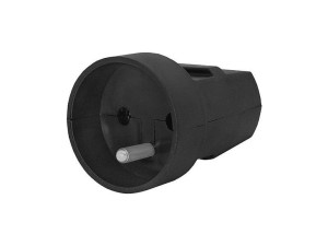 Gniazdo G-10 -2 Z Uziemieniem, Czarne.