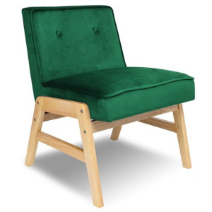 Fotel retro ONTARIO PLUS VELVET ciemno-zielony