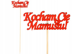 Toper Ozdoba Kwiatów Doniczki Kocham Cię Mamusiu