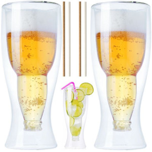 2x Szklanka Termiczna Do Piwa 500ml 21,5cm