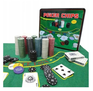 Zestaw Do Pokera Żetony 500 Szt Karty Mata Poker