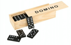 Domino 28 X Drewniane Klocki Gra Rodzinna Pudełko
