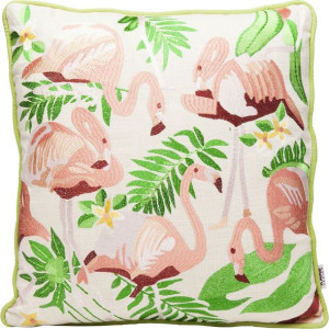 Poduszka dekoracyjna Exotic Flamingo 45x45 cm kolorowa sfmeble