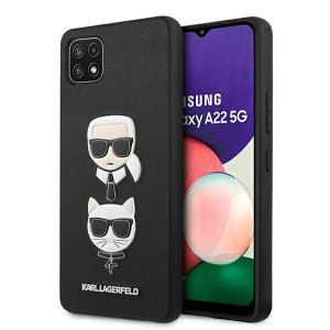 Karl Choupette Saffiano | Etui do Galaxy A22 5G - BLACK