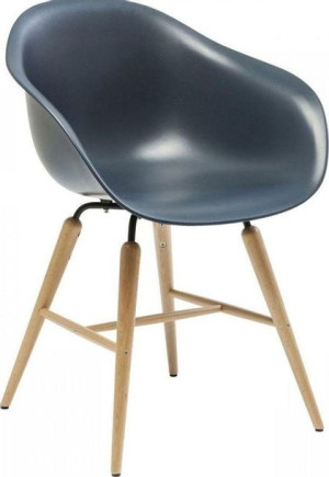 Krzesło z podłokietnikami Forum Object 61x78 cm szare sfmeble