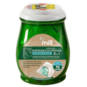 Mill clean ECO kapsułki do prania 2w1 - Konopie Polskie - 70 sztuk