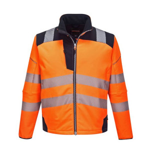 Softshell ostrzegawczy PW3 Szary Pomarańcz S