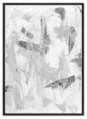 Obraz plakat na płótnie czarno biały 53x73cm