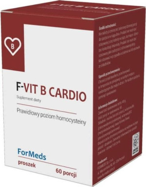 F-Vit B Cardio Witamina B12 1000mcg + Witamina B6 25mg + Kwas foliowy 1000m