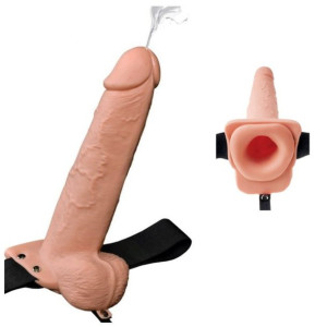 Strap ON Dildo Penis z funkcją Wytryku 25cm żyły