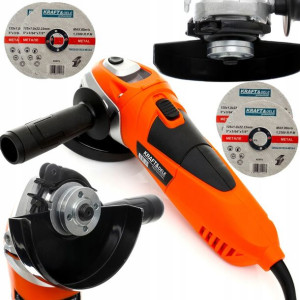 Mocna Szlifierka Kątowa 230v 1600w 125mm +4 Tarcze