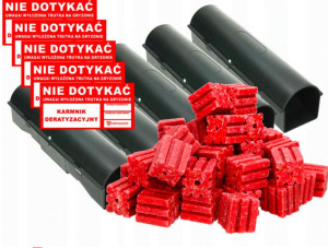 OK karmnik dekatyzacyjny karmnik na szczury myszy x5 zestaw + gratis trutka