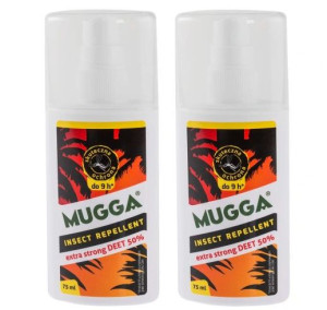 OK zestaw 2 x Mugga Strong 50% DEET 75 ml na kleszcze
