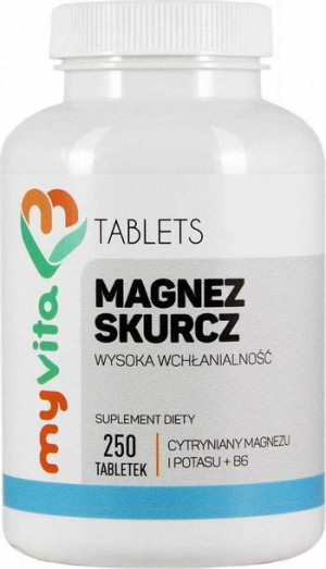 Magnez skurcz Magnez + Potas + B6 250 tabletek MyVita
