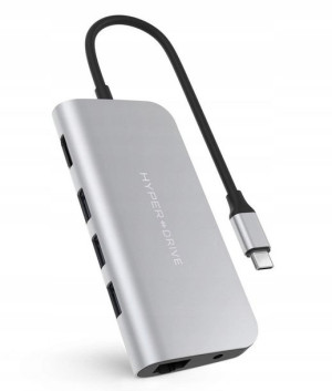 Hub USB HyperDrive HD30F-SILVER 9 portów srebrny