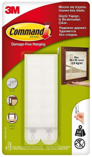 3M Command Rzepy Do Wieszania Obrazów Duże 2 Pary (4szt) 17206-Cee 3M..