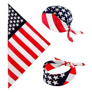 Chusta Bandana Flaga Usa Na Głowę Paski Gwiazdy