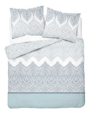 Pościel Flanelowa 220x200 BŁĘKIT ORNAMENT 3643B