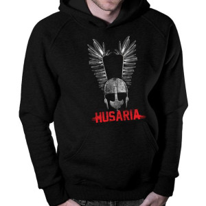 Husaria - męska bluza z nadrukiem z kaputerem prezent