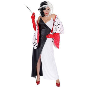 Strój Cruella Cruelli Czarno-biały Karnawał - Xl