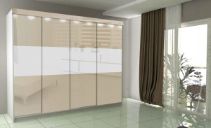 Garderoba Luxury Iii 340x245 Połysk Kremowo-biały