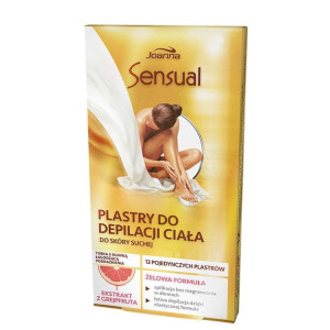 Plastry do depilacji ciała żelowe Joanna Sensual grejpfrut skóra sucha 12sz
