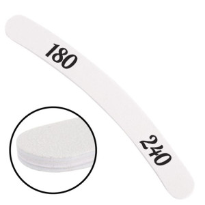 Pilnik do paznokci banan biały środek 180/240 CU-10 High Quality