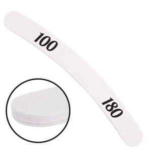 Pilnik do paznokci banan biały środek 100/180 CU-10 High Quality