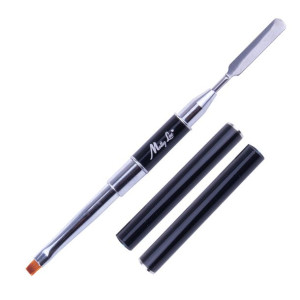 Pędzelek dwustronny szpatułka radełko do akrylożelu MollyLac 8mm Nr 02