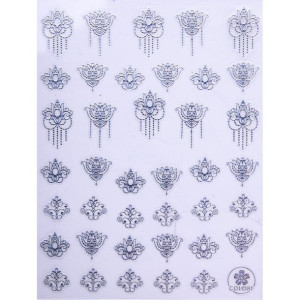 Naklejki do paznokci cienkie samoprzylepne Colorf CB Silver Nr 174