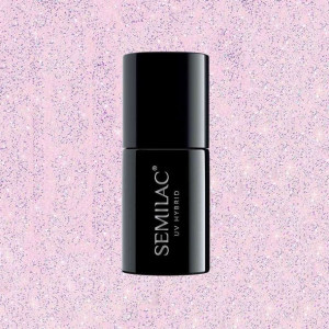 Lakier hybrydowy Semilac Extend 5in1 Glitter Delicate Pink 7 ml Nr 806