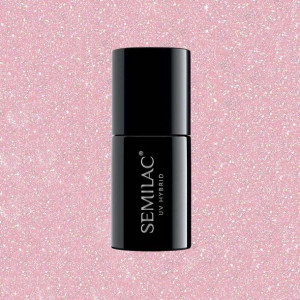 Lakier hybrydowy Semilac Extend 5in1 Glitter Dirty Nude Rose 7 ml Nr 805