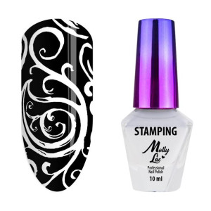 Lakier do stempli i stampingu Molly Lac 10 ml Biały Nr 1