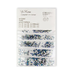 Ozdoby do paznokci zestaw cyrkonii 1440 szt Emerald AB